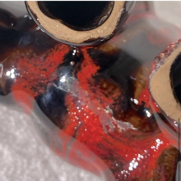 Vintage Canuck Pottery Orange Brown  Glaze Ceramic Elephant Figurine - Picture 7 of 10